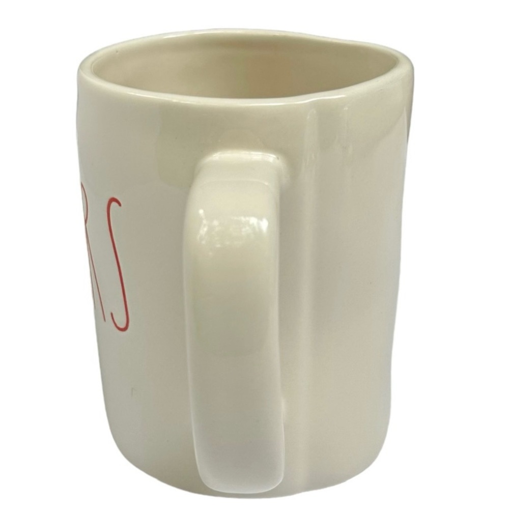Rae Dunn MINE YOURS Mug Set White Red Large Letters Dimples NWT NIB OG 2017 - Picture 14 of 17